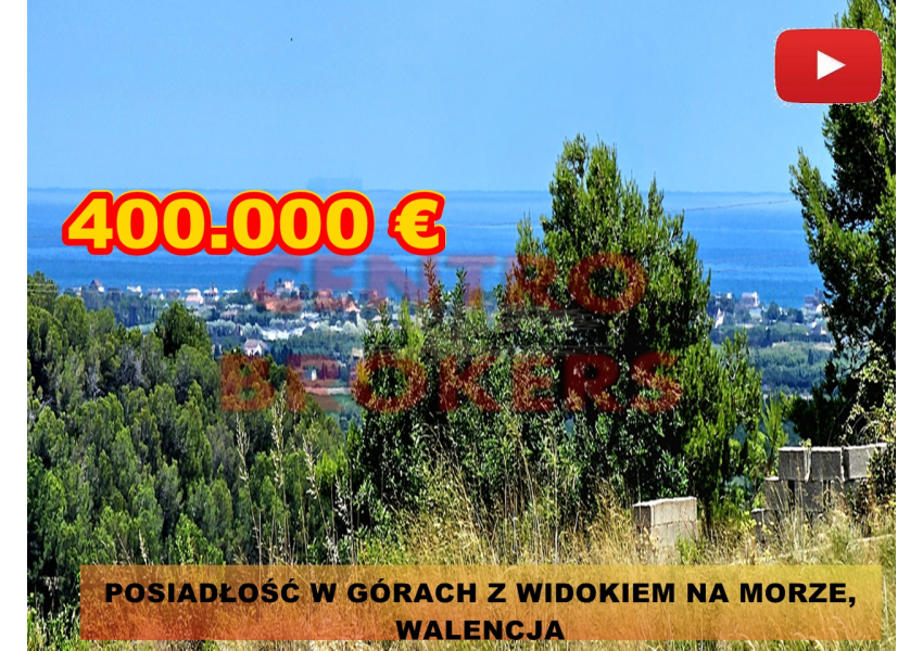 Posiadłość w górach z widokiem na morze, Hiszpania